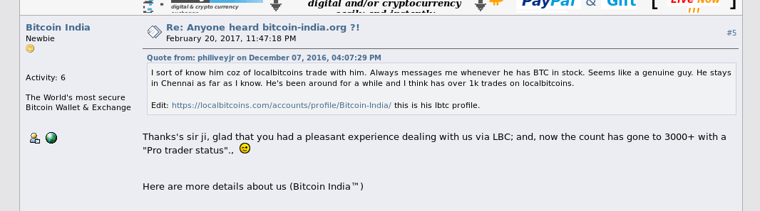 Bitcoin India Inc.